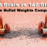 115 grain vs 147 grain bullet pulled out of casings for display