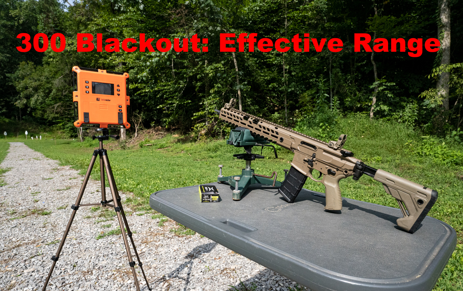 300 blackout effective range with rifle and chronograph at the range