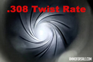 The rifling inside a .308 barrel demonstrating twist rate