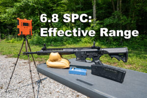 6.8 SPC effective range tested with a rifle at a shooting range
