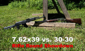 7.62x39 vs 30-30 rifles at a shooting range