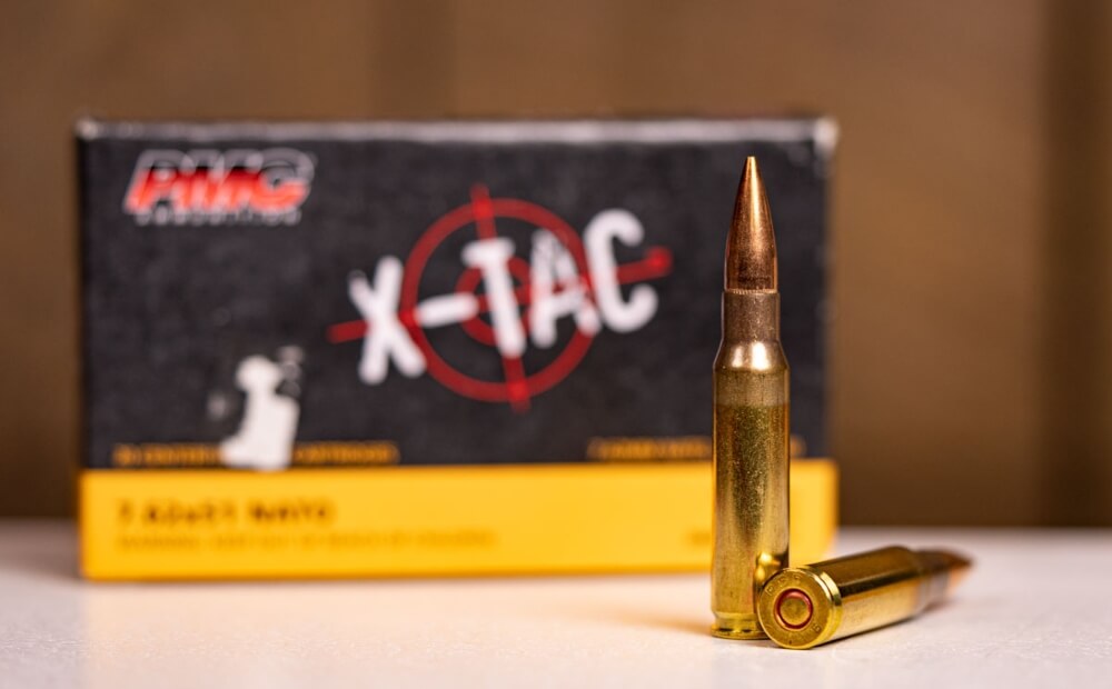 7.62×51 ammo on a table
