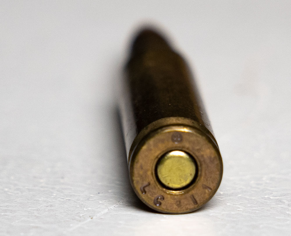 Centerfire-ammo-catridge on display