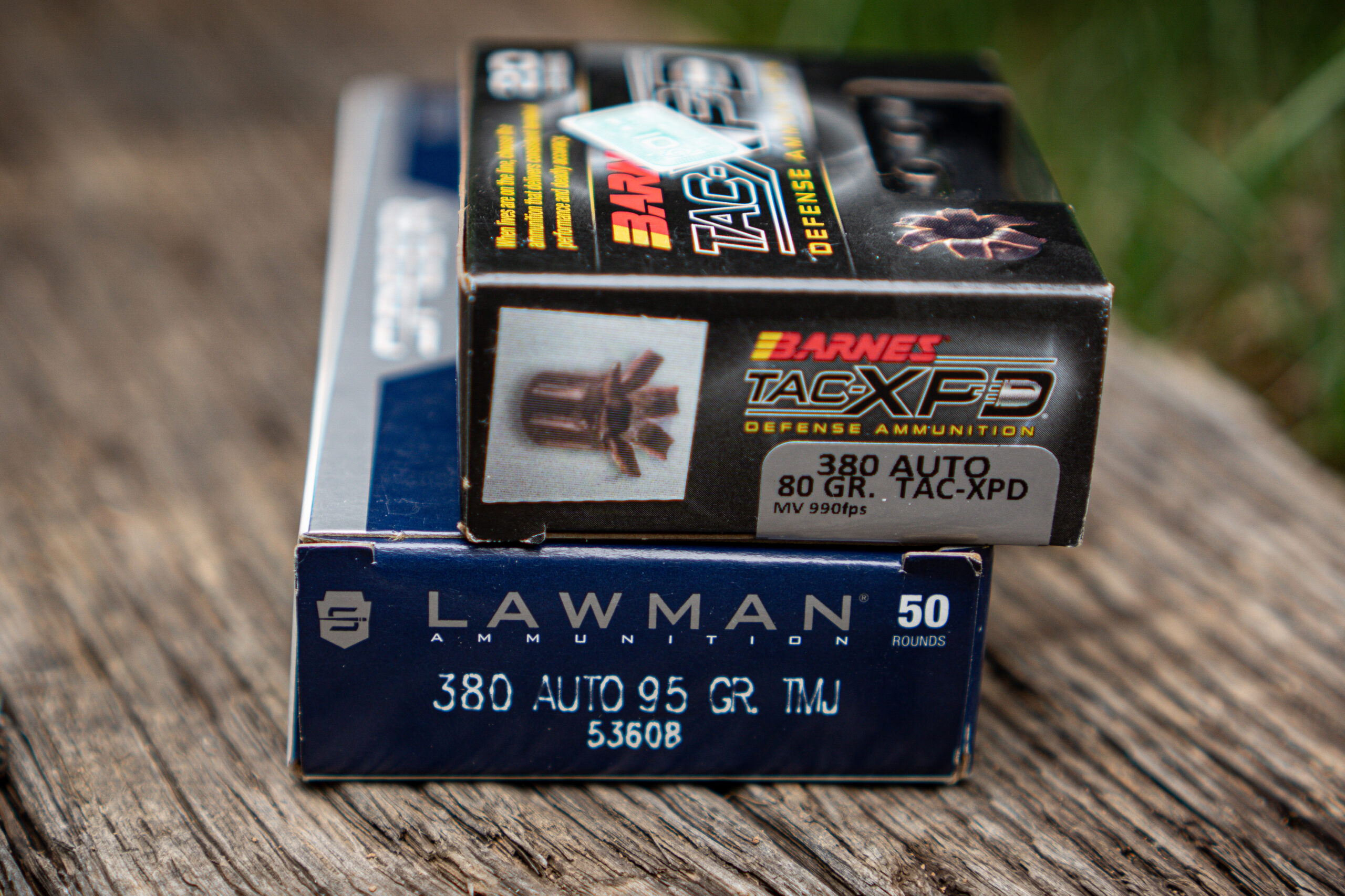 .380 ACP Ammunition in boxes that we fired as part of the review