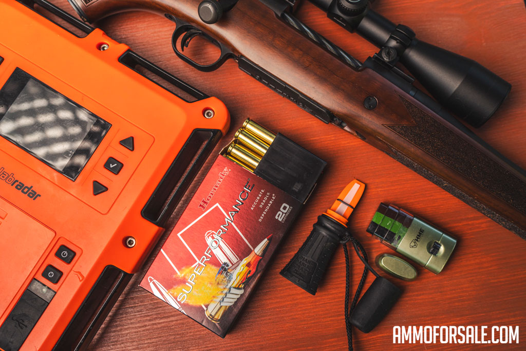 A 30-06 with ammo and various elk hunting supplies