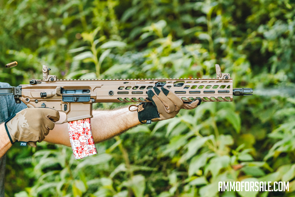 The author firing 300 blackout at the shooting range