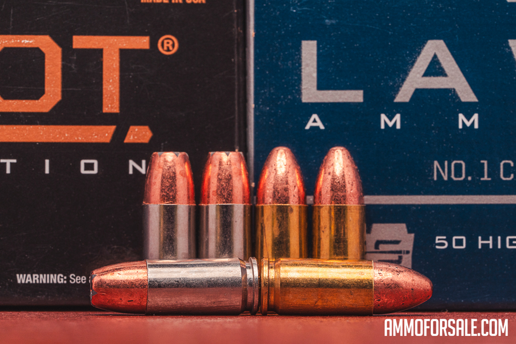 115 grain side by side with 147 grain ammo