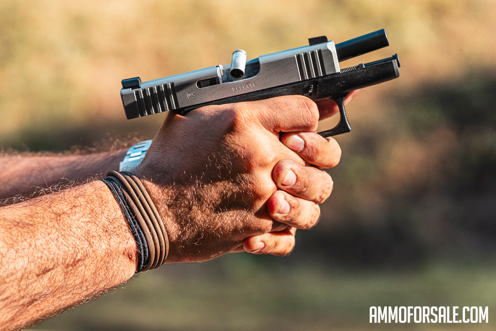 Shooting a pistol with aluminum cased ammo at the range