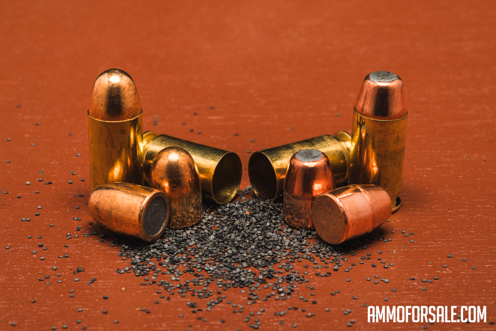 BEB ammo pulled apart to showcase different components of an ammo cartridge