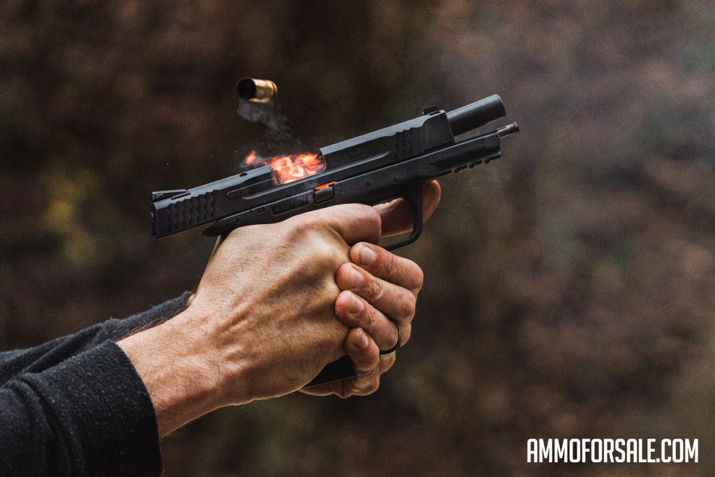 Shooting BEB ammo with a pistol at a shooting range