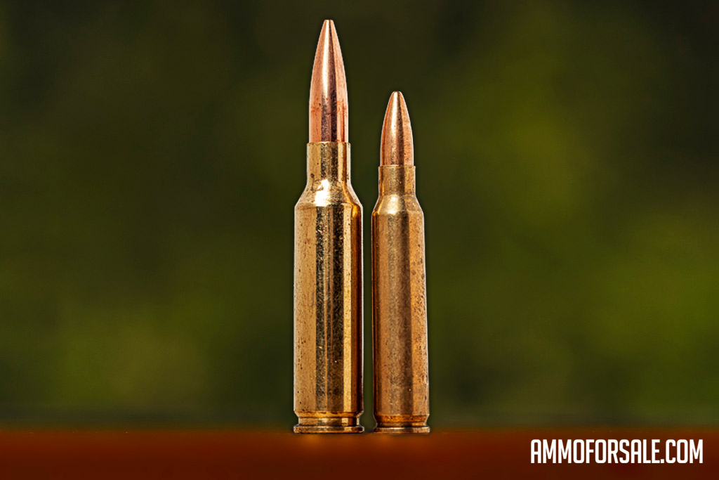 6.5 Creedmoor cartridge next to 223 ammo