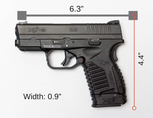 Springfield XDS Size Graphic