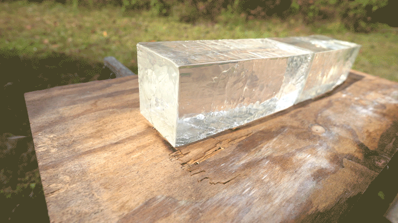 muzzle energy demonstration Muzzle energy demonstrated as bullet hits block of ballistic gelatin