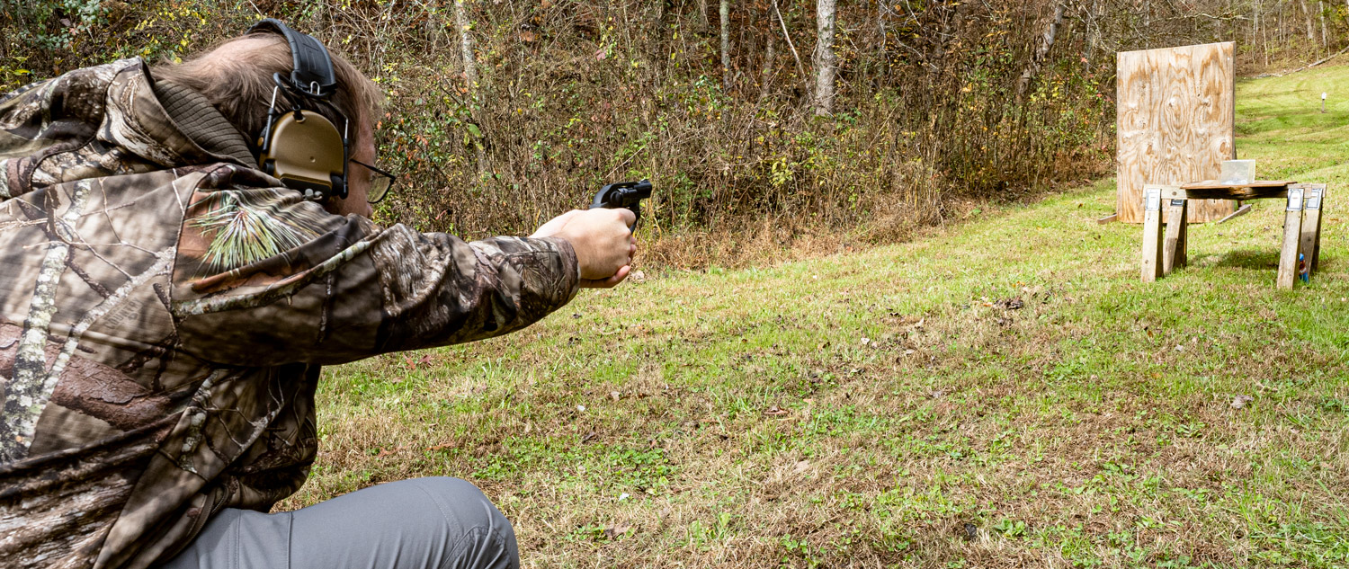 Shooting into ballistic gelatin at the range