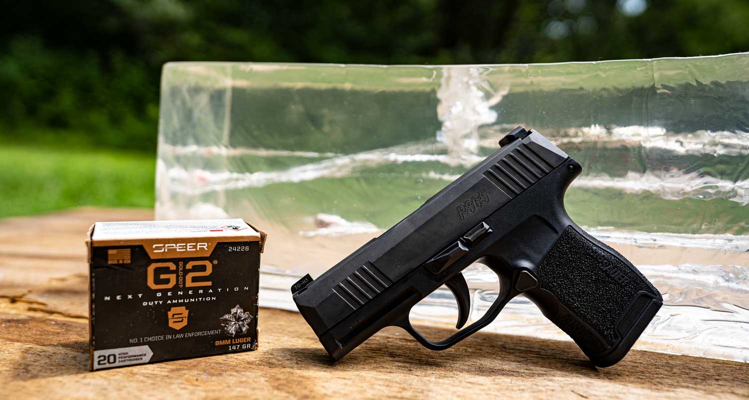 Shooting Speer Gold Dot ammo into ballistic gel at a shooting range