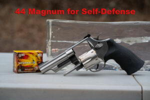 44 magnum revolver and ammo used for self-defense