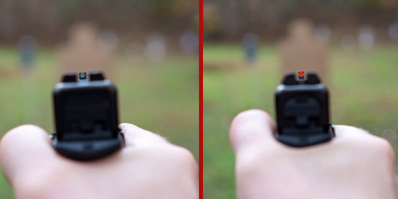 Glock 19 vs Glock 17 sights