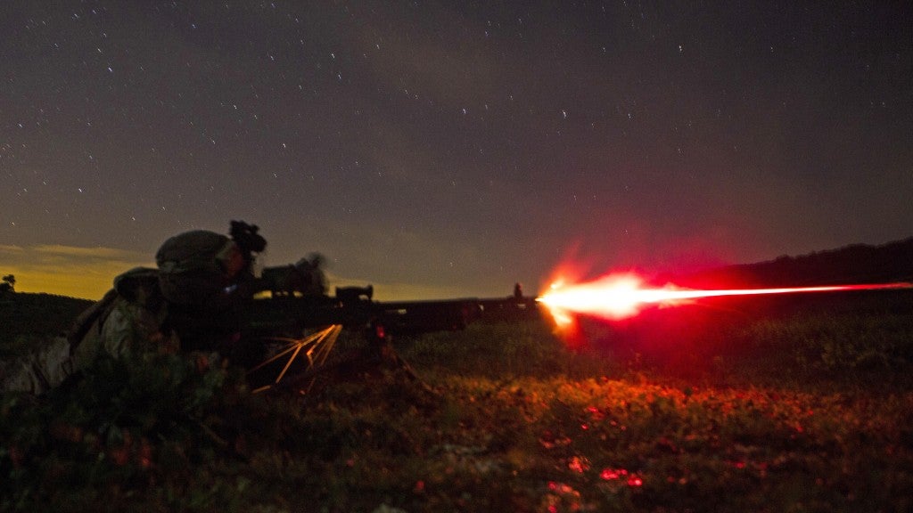 Muzzle Flash demonstrated by US Military