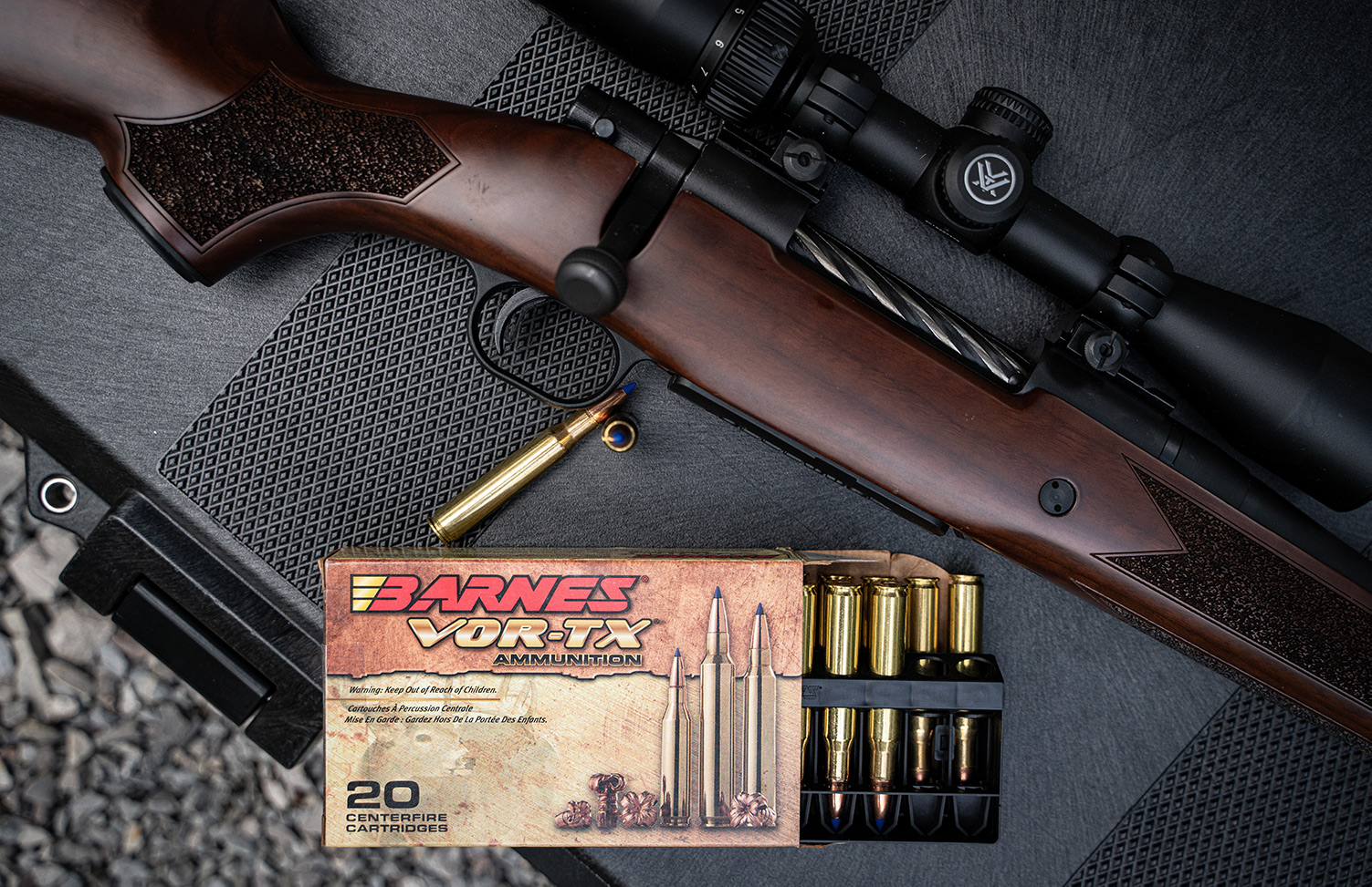 Rifle with 30-06 ammunition